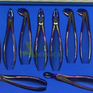 10pcs/set Dental Adult Tooth Extracting Forceps Pliers Surgical Extraction Kit