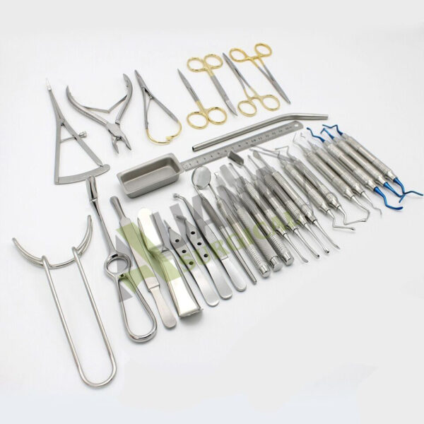 Periodontal Instruments Kit Dental Implants Surgical Orthodontics 33 PCS